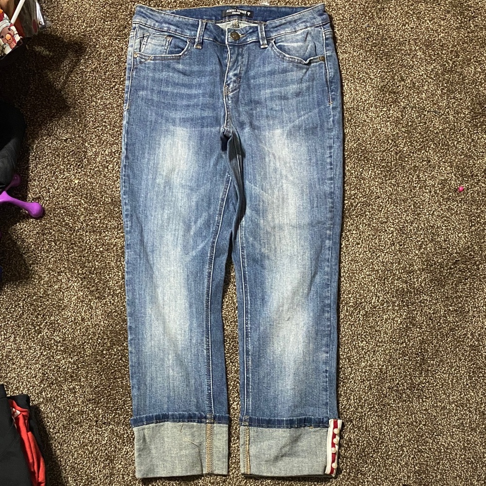 Almost Famous Light Blue Cropped Jeans